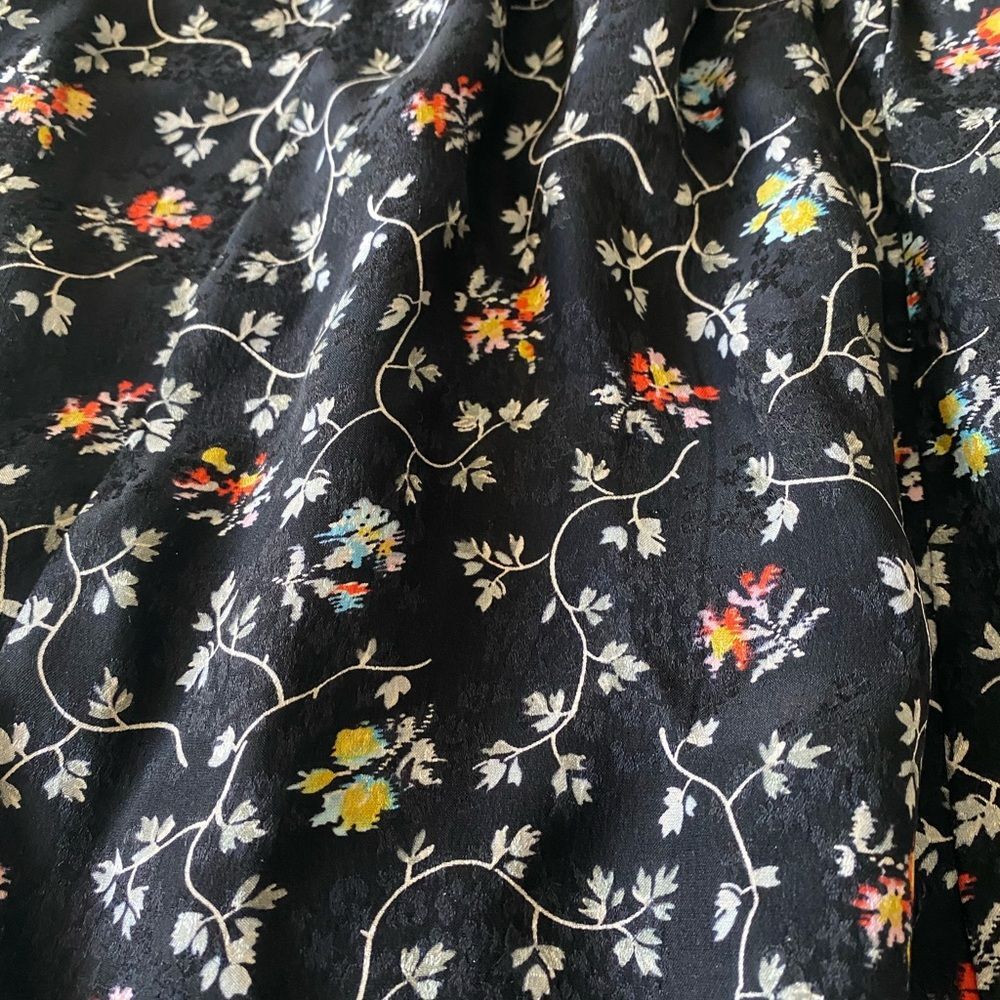 Rebecca Taylor Silk Vine Dress Size 8 Sinched Dainty Floral Spring - Picture 2 of 8